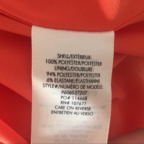 ALICE + OLIVIA DRESS CUTOUT CORAL ORANGE A LINE - Picture 6 of 6